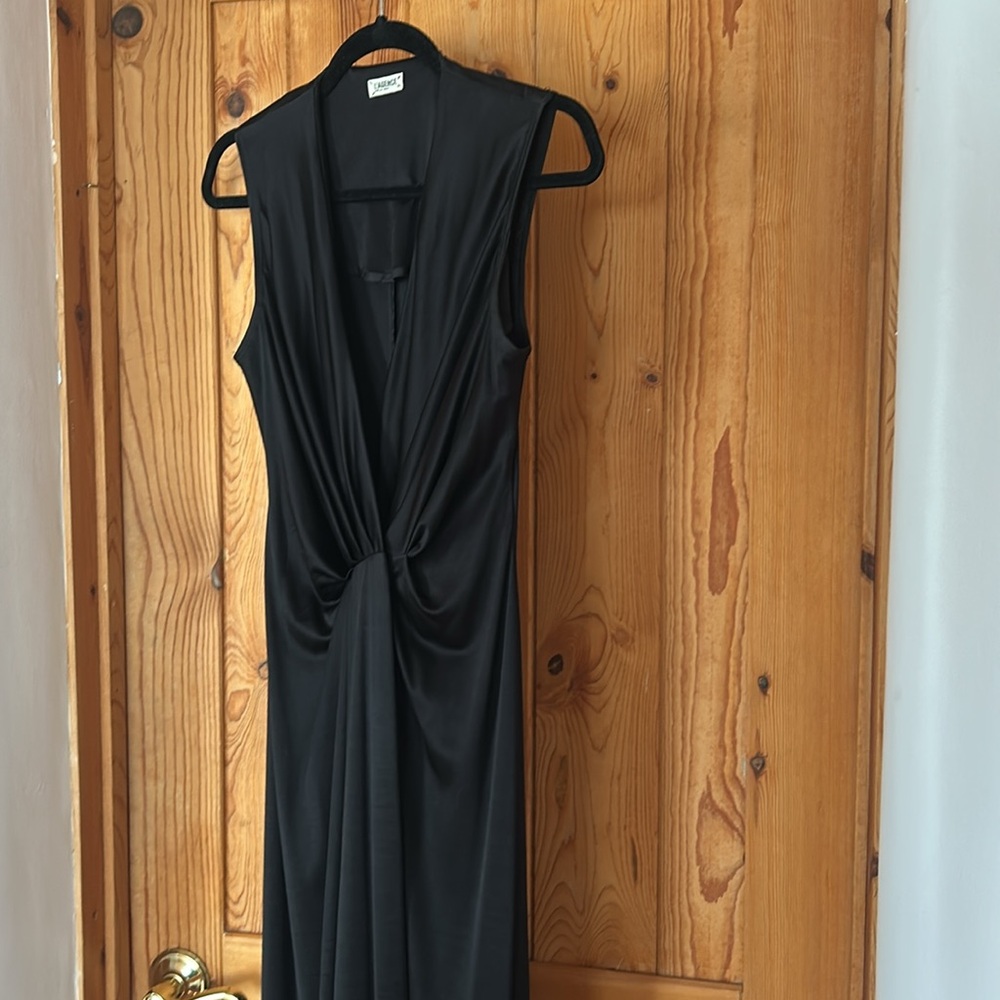 L’ANGENCE Shiny Maxi Wrap Dress Gown